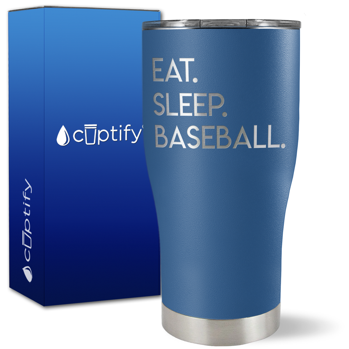 Eat Sleep Baseball on 27oz Curve Tumbler