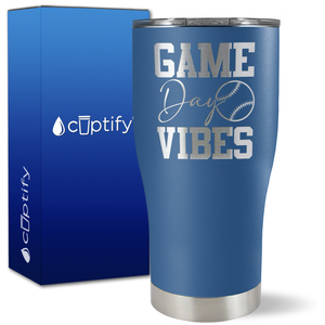 Game Day Vibes Baseball on 27oz Curve Tumbler