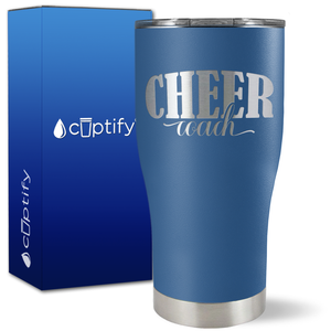 Cheer Coach Script on 27oz Curve Tumbler