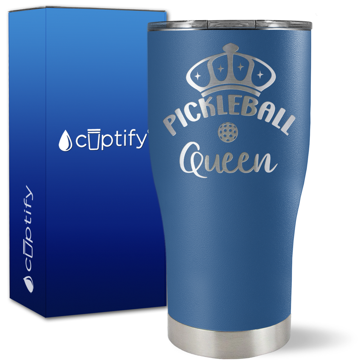 Pickleball Queen on 27oz Curve Tumbler