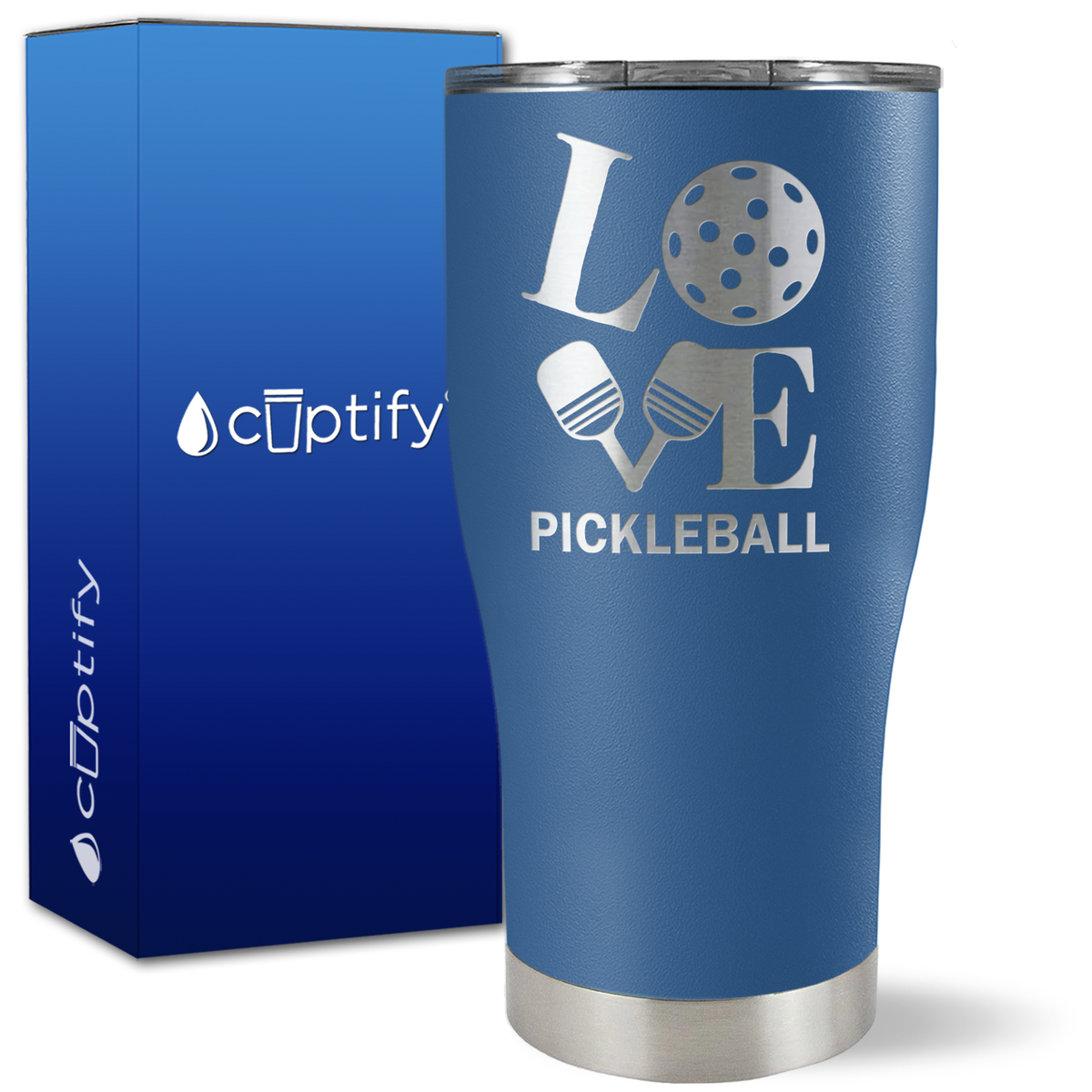 Love Pickleball on 27oz Curve Tumbler