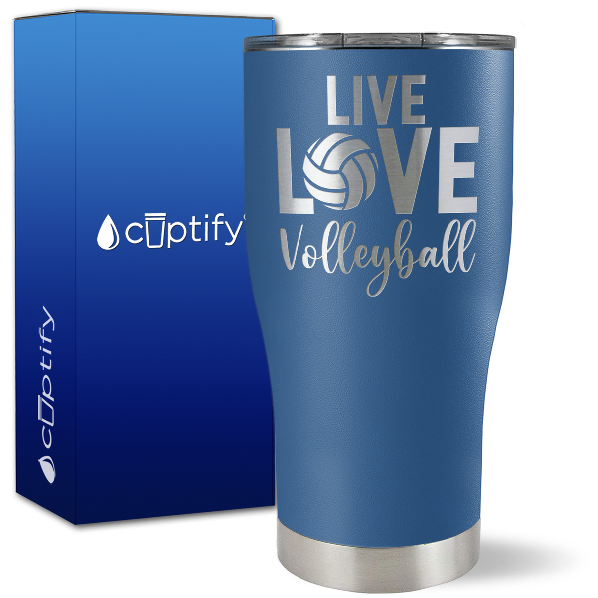 Live Love Volleyball on 27oz Curve Tumbler