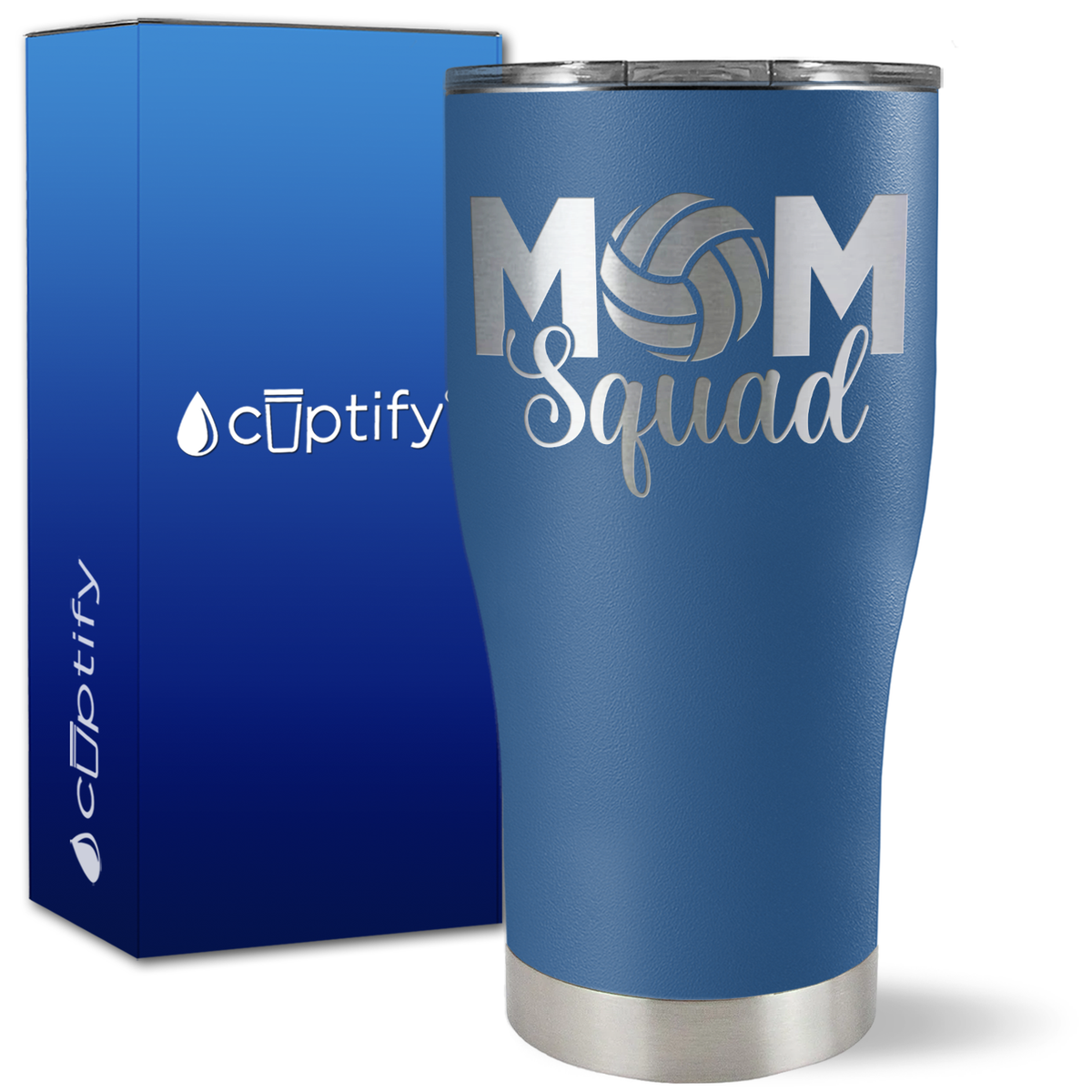 Mom Squad Volleyball on 27oz Curve Tumbler