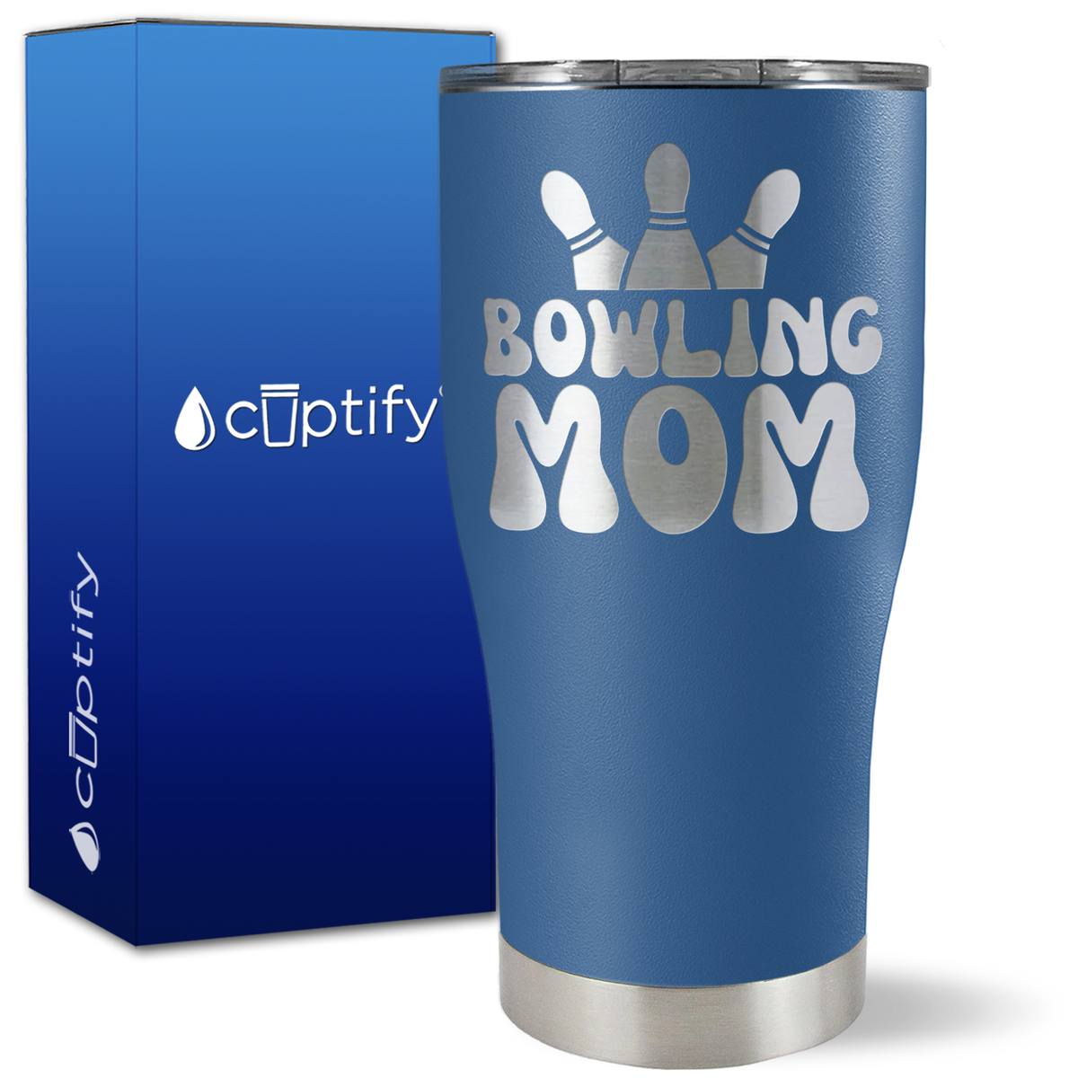 Bowling Mom on 27oz Curve Tumbler