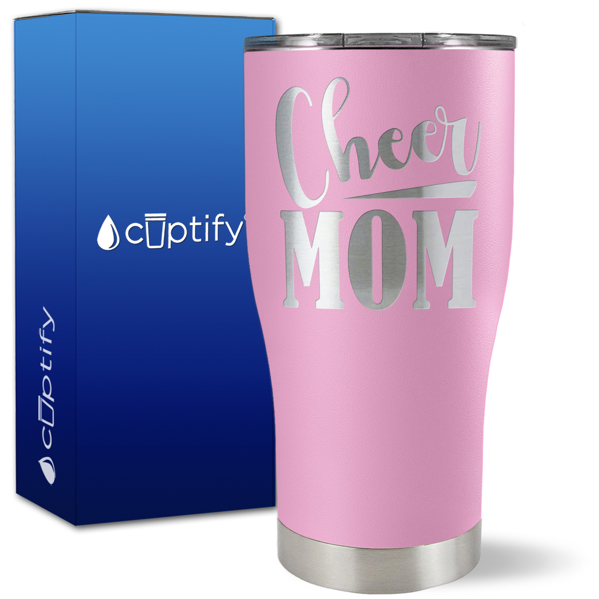 Cheer Mom Slanted on 27oz Curve Tumbler