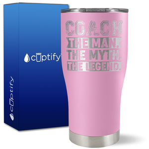 Coach the Man the Myth the Legend on 27oz Curve Tumbler