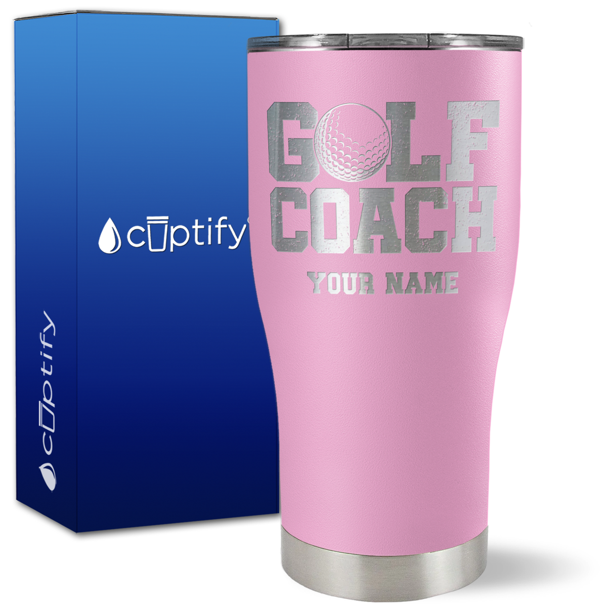 Personalized Golf Coach on 27oz Curve Tumbler