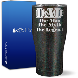 Dad The Man Myth Legend on 27oz Curve Tumbler