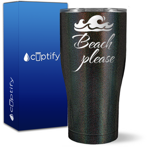 Beach Please on 27oz Curve Tumbler