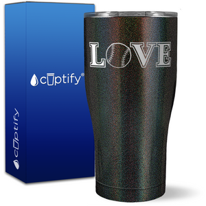 Baseball Love on 27oz Curve Tumbler