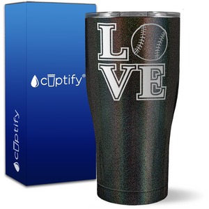 Love Baseball on 27oz Curve Tumbler