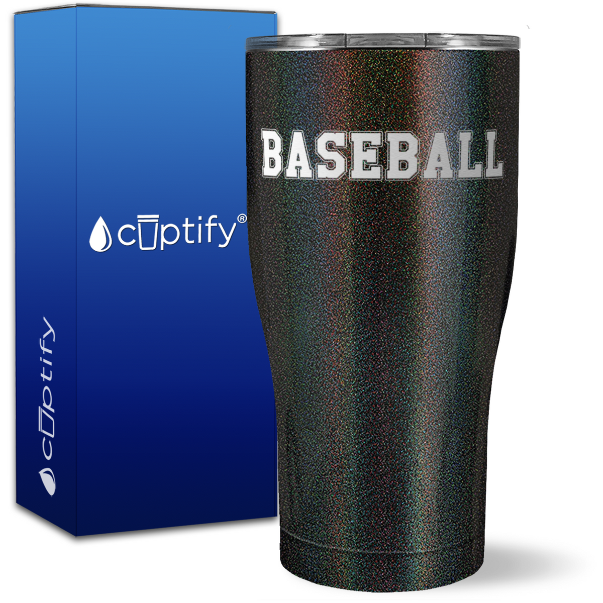 Baseball on 27oz Curve Tumbler
