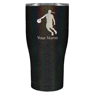 Personalized Basketball Girl Player Silhouette on 27oz Curve Tumbler