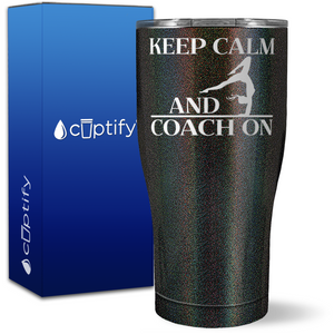 Gymnastics Keep Calm and Coach On on 27oz Curve Tumbler