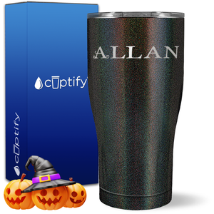 Personalized Eerie Halloween Font on 27oz Curve Tumbler