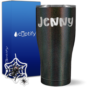 Personalized Spooky Halloween Font on 27oz Curve Tumbler