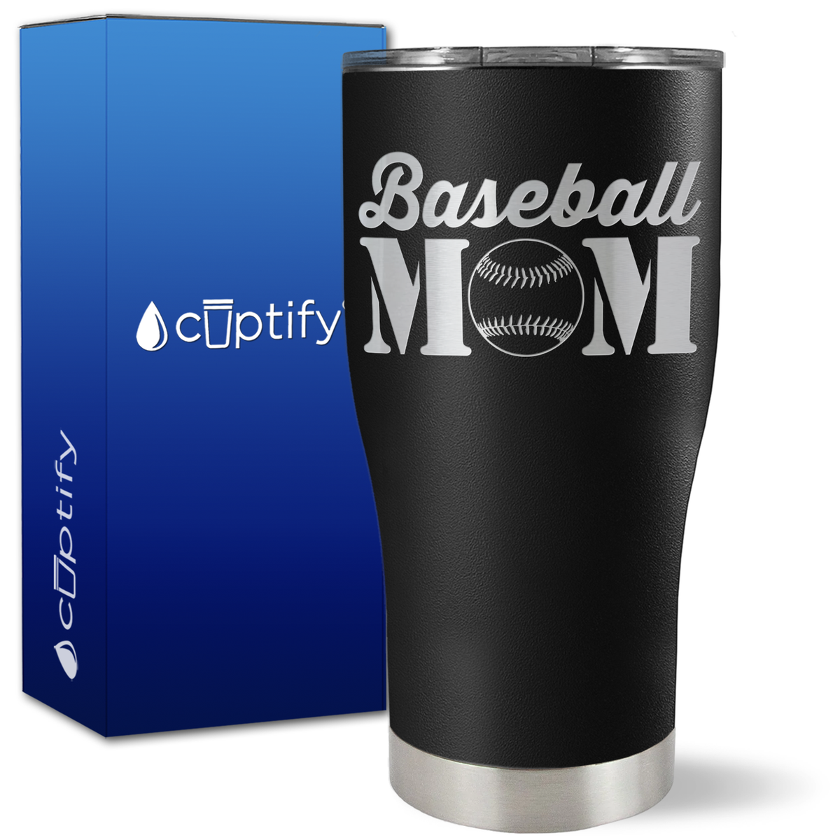 Baseball Mom on 27oz Curve Tumbler