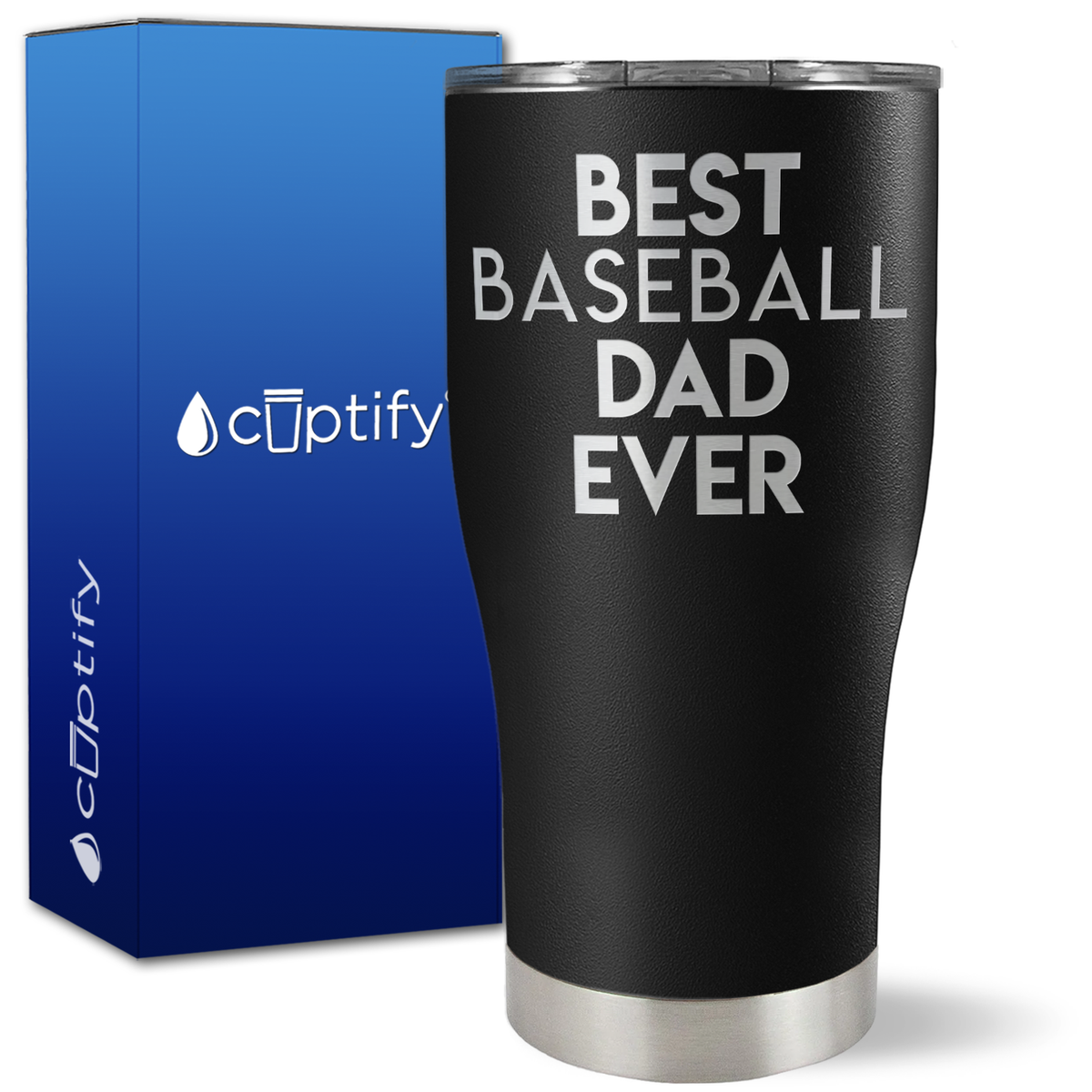 Best Baseball Dad Ever on 27oz Curve Tumbler