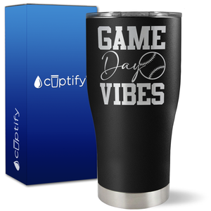 Game Day Vibes Baseball on 27oz Curve Tumbler