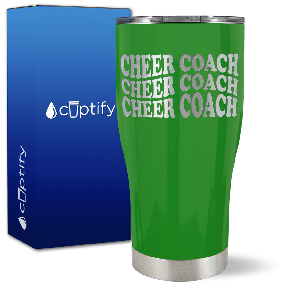 Cheer Coach Multiple on 27oz Curve Tumbler