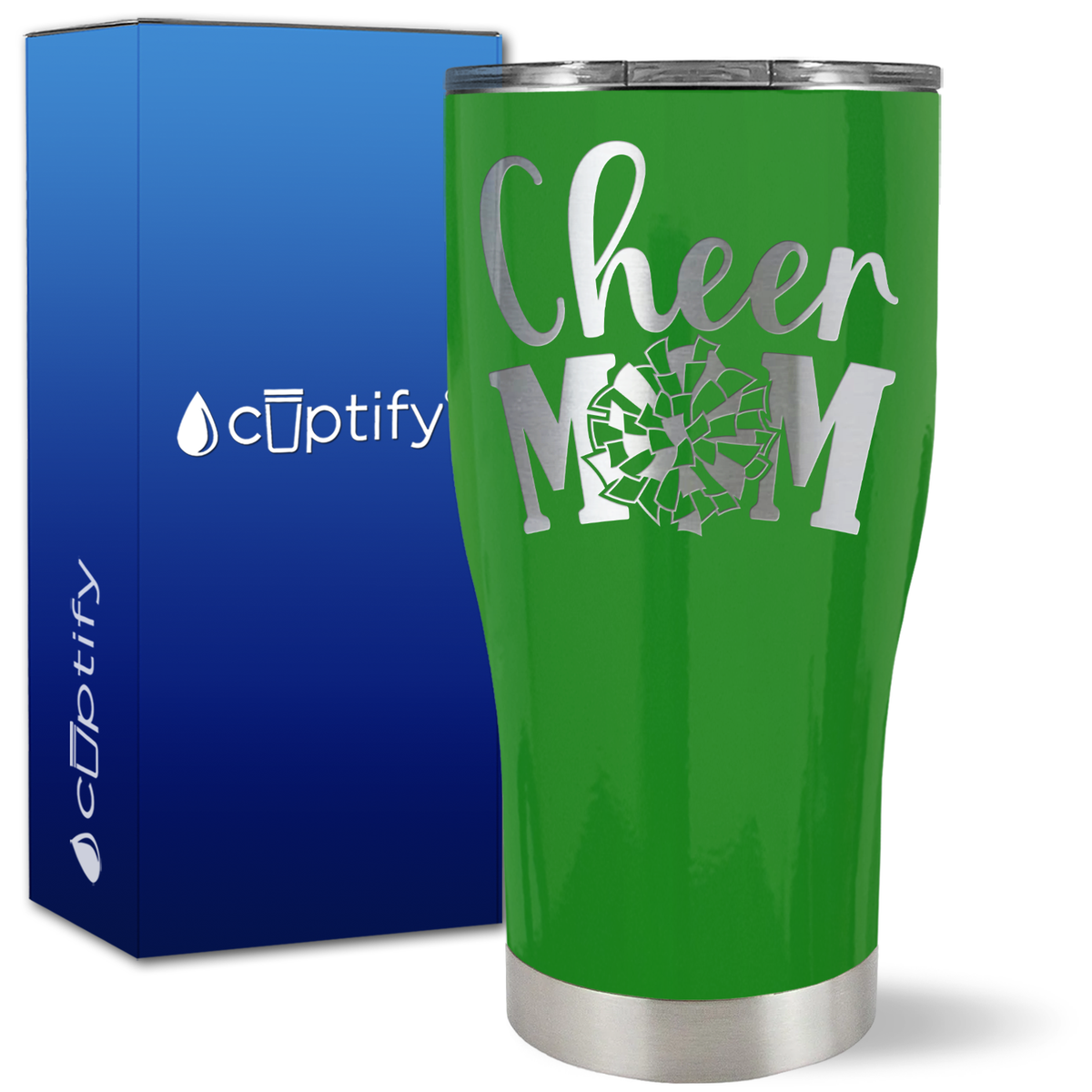 Cheer Mom Pom Pom on 27oz Curve Tumbler
