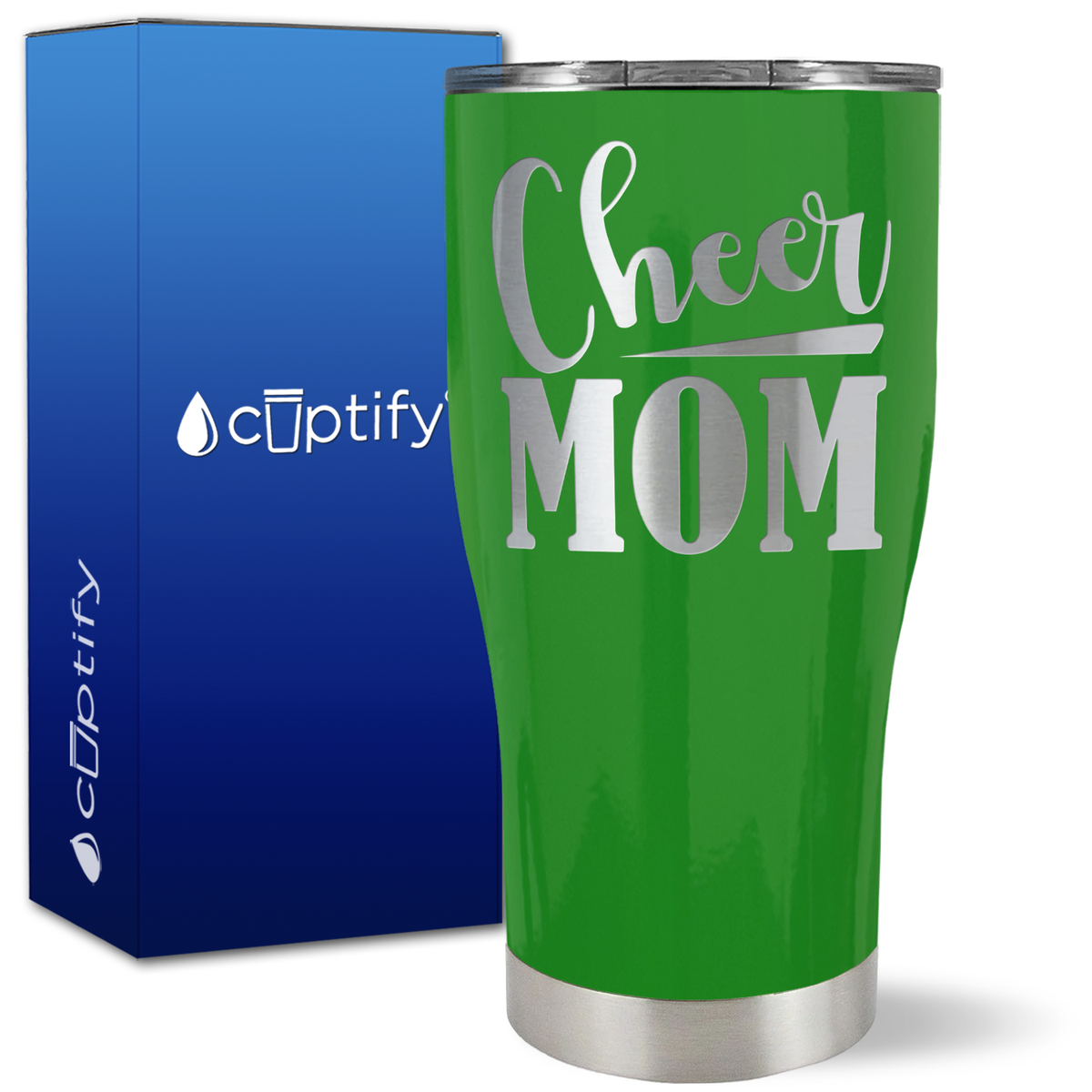 Cheer Mom Slanted on 27oz Curve Tumbler