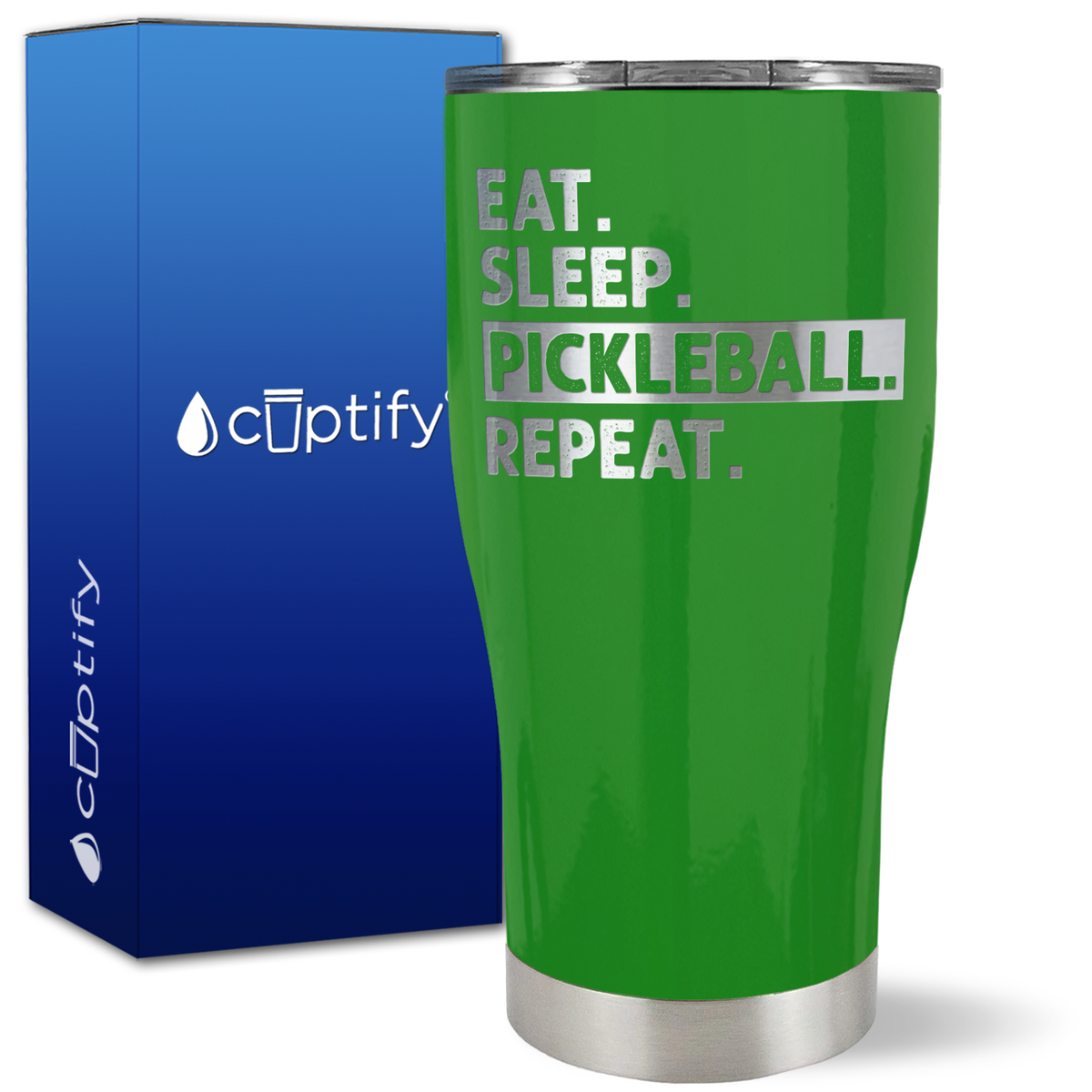 Eat Sleep Pickleball Repeat on 27oz Curve Tumbler