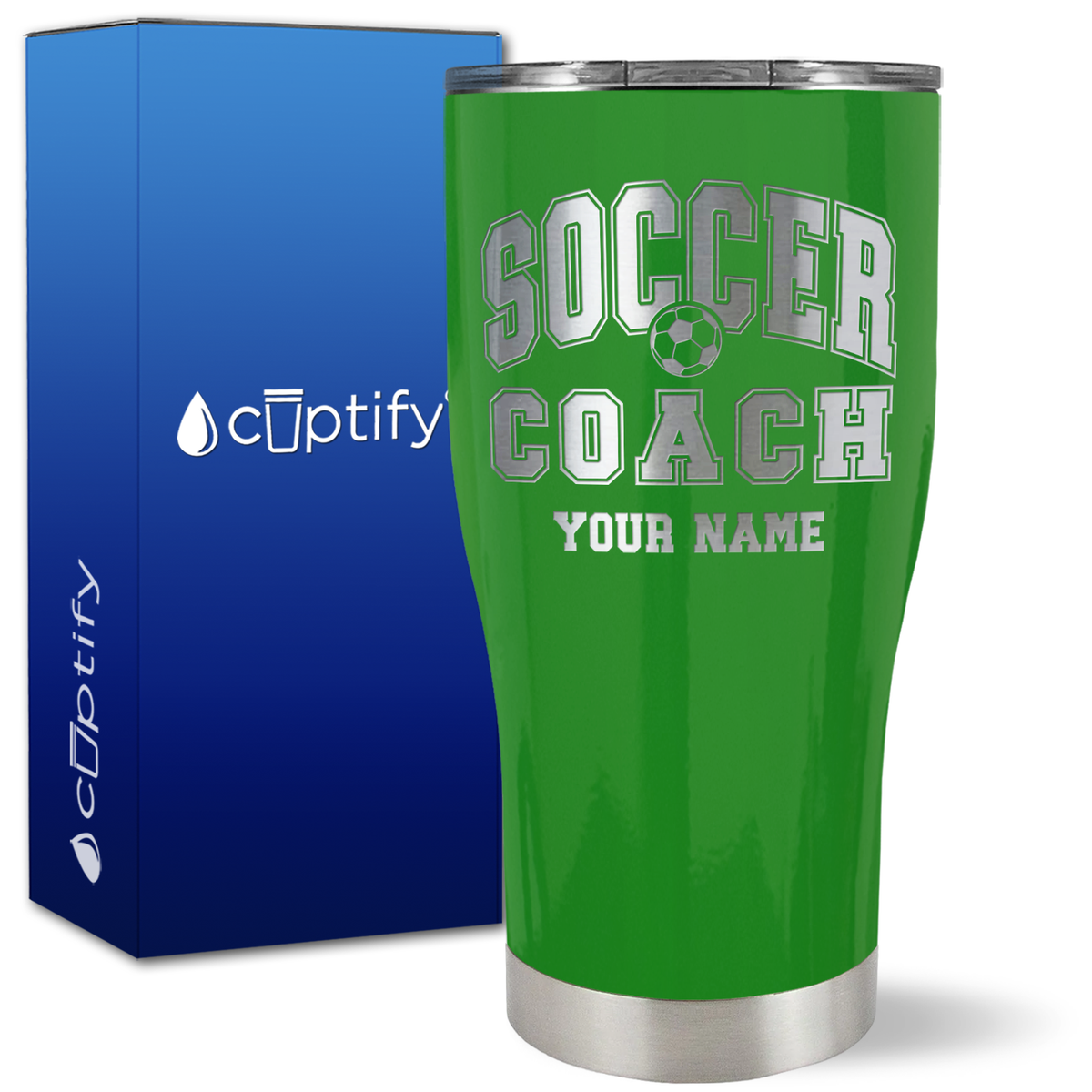 Personalized Soccer Coach on 27oz Curve Tumbler