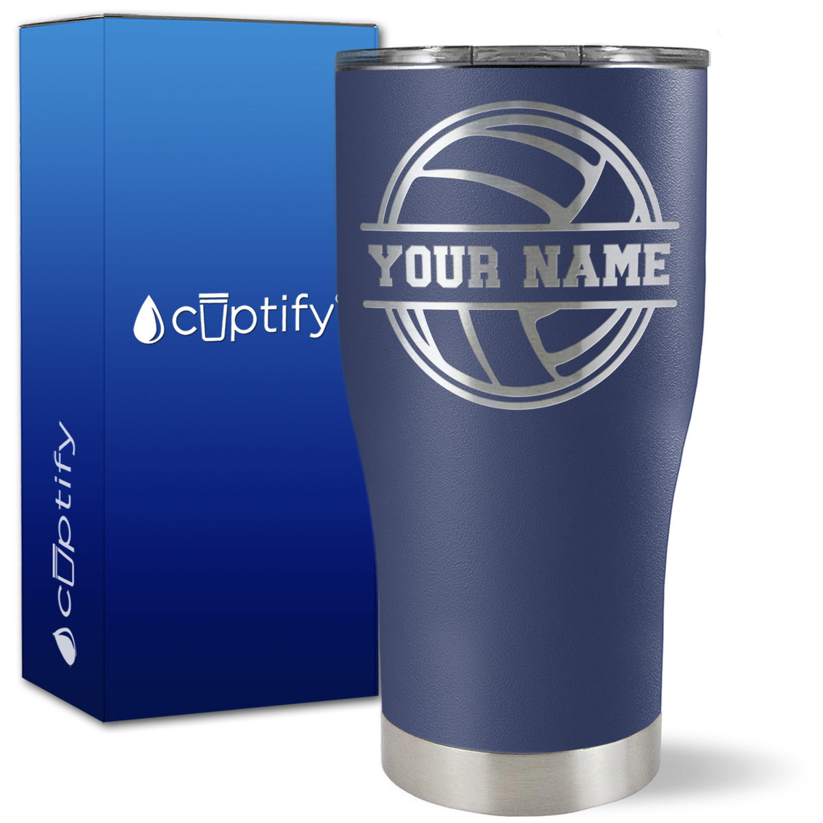 Personalized Volleyball on 27oz Curve Tumbler
