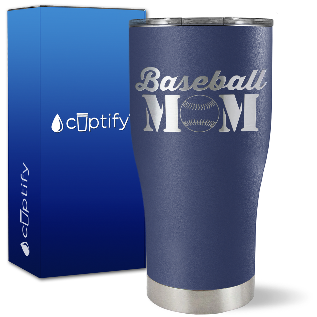 Baseball Mom on 27oz Curve Tumbler