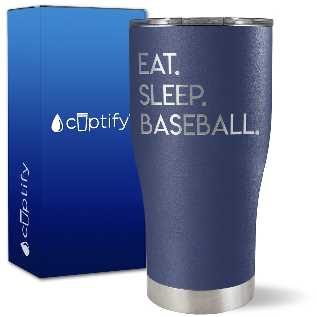 Eat Sleep Baseball on 27oz Curve Tumbler