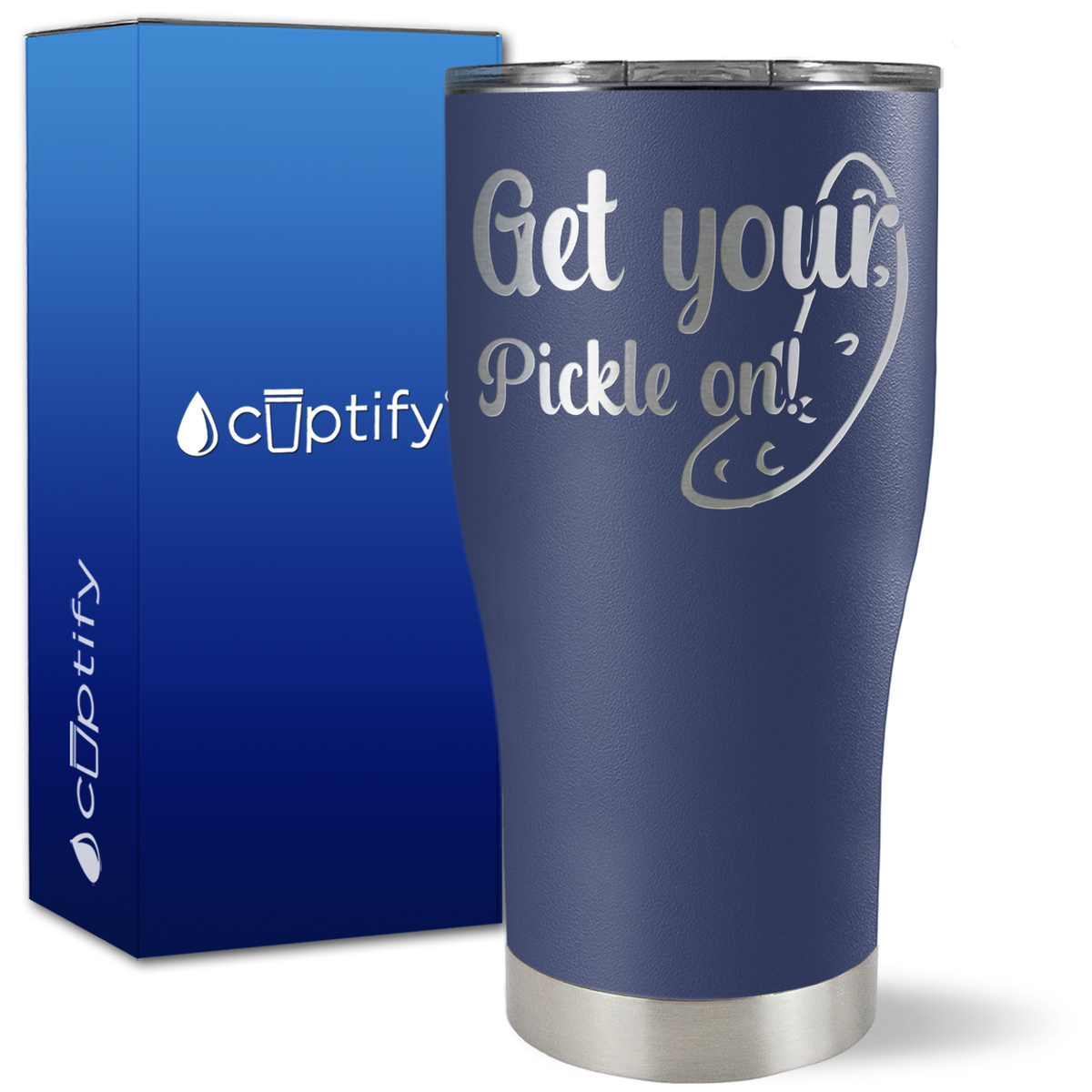 Get Your Pickle On on 27oz Curve Tumbler