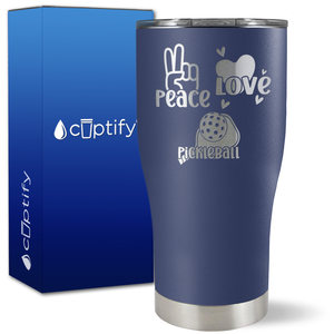 Peace Love Pickleball on 27oz Curve Tumbler