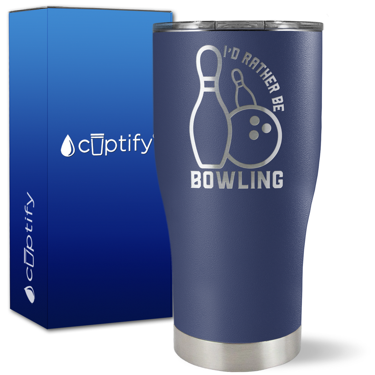 I'd Rather Be Bowling on 27oz Curve Tumbler