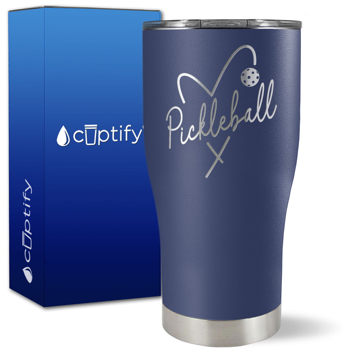 Pickleball Love on 27oz Curve Tumbler
