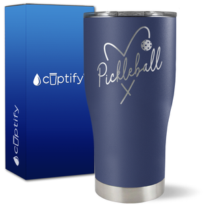 Pickleball Love on 27oz Curve Tumbler