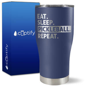 Eat Sleep Pickleball Repeat on 27oz Curve Tumbler