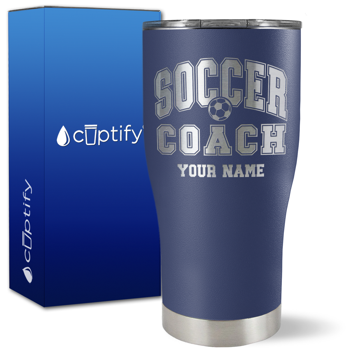 Personalized Soccer Coach on 27oz Curve Tumbler