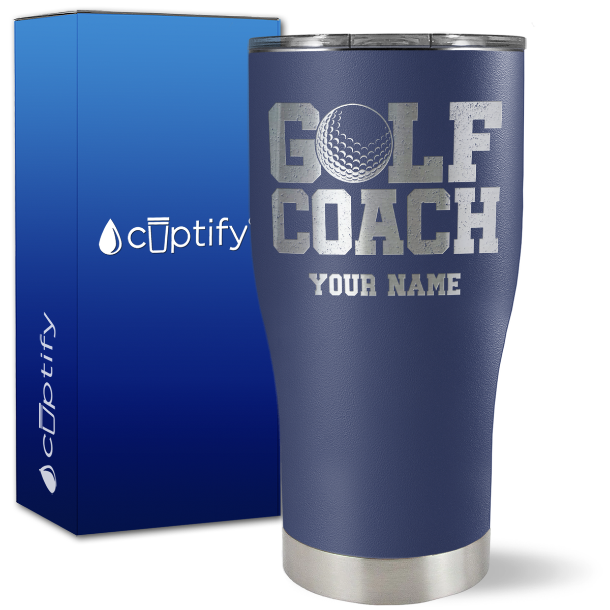 Personalized Golf Coach on 27oz Curve Tumbler