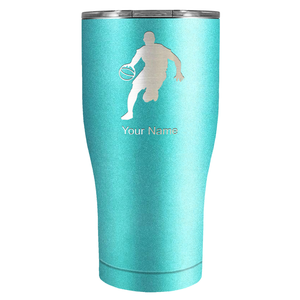 Personalized Basketball Player Silhouette Tumbler