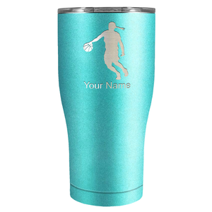 Personalized Basketball Girl Player Silhouette on 27oz Curve Tumbler