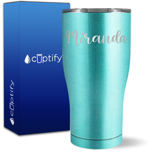 Personalized Miranda Style on 27oz Curve Tumbler