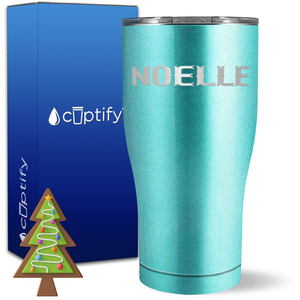 Personalized Claus Christmas Font on 27oz Curve Tumbler