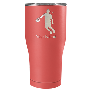 Personalized Basketball Girl Player Silhouette on 27oz Curve Tumbler