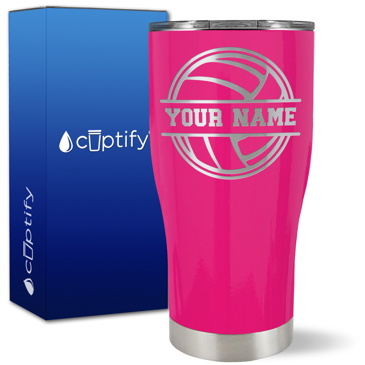 Personalized Volleyball on 27oz Curve Tumbler