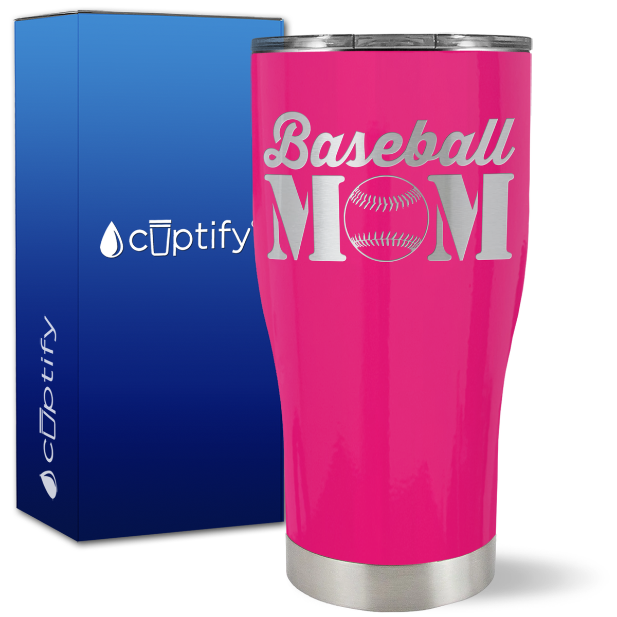Baseball Mom on 27oz Curve Tumbler