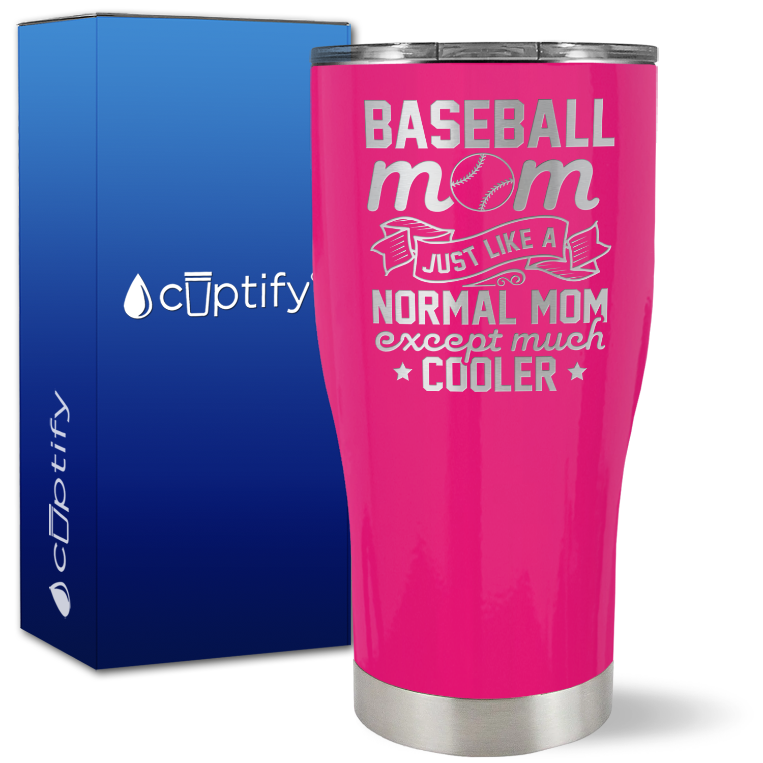 Baseball Mom Just Like a Normal Mom on 27oz Curve Tumbler