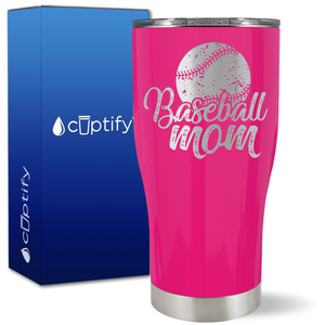 Baseball Mom Distressed on 27oz Curve Tumbler