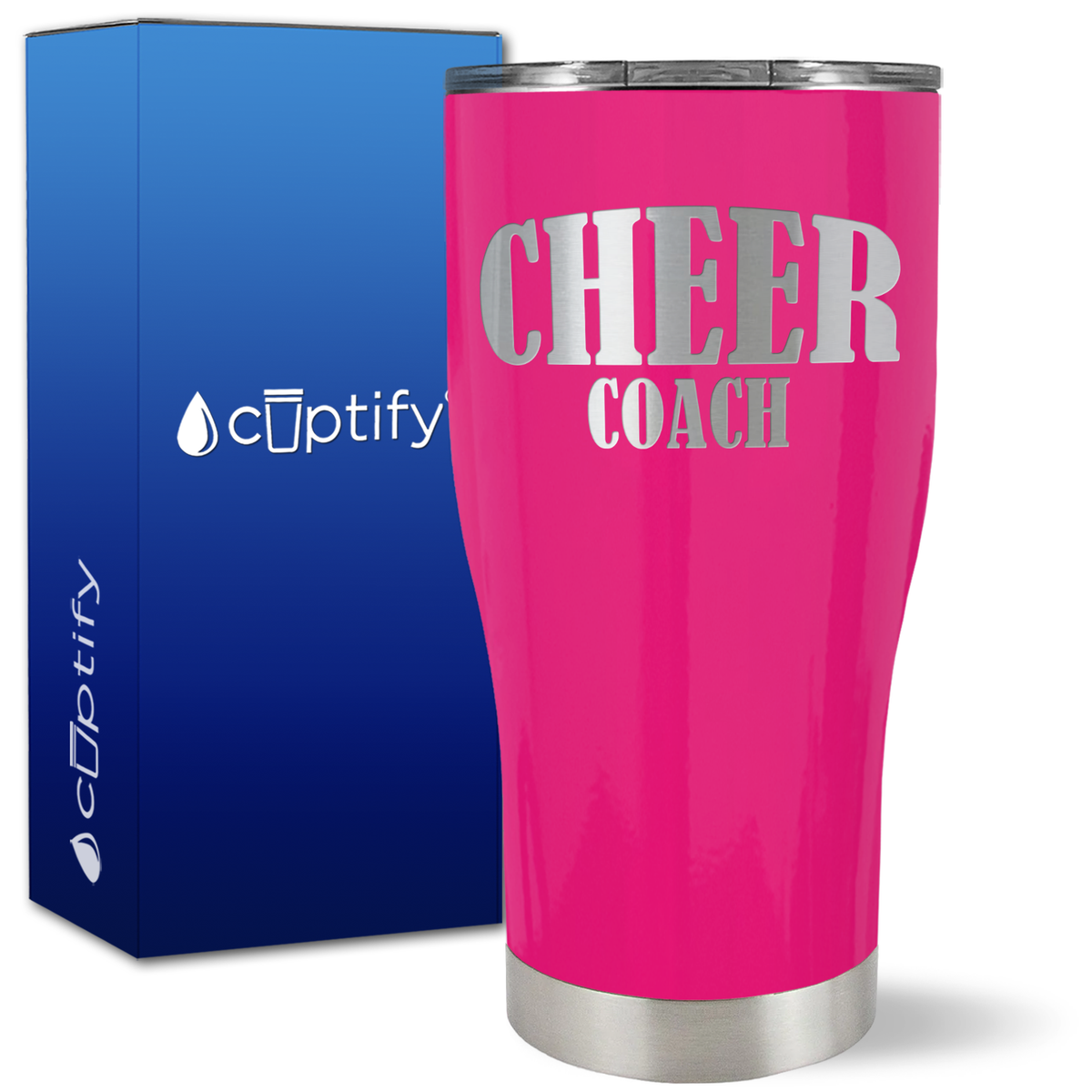 Cheer Coach on 27oz Curve Tumbler