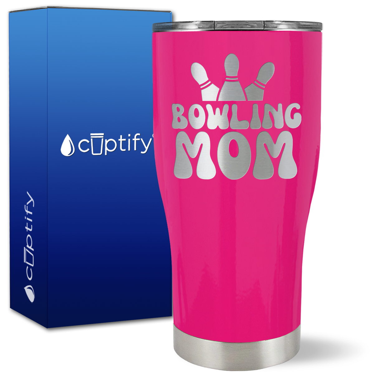 Bowling Mom on 27oz Curve Tumbler